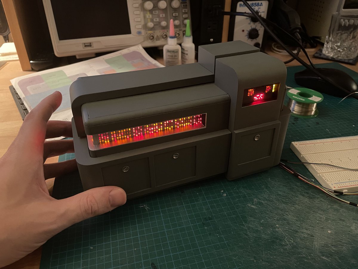 6502b's tweet photo. WOPR assembled, and light test. Only a few little things missing, almost done with this one https://t.co/rA2SqmDkNq