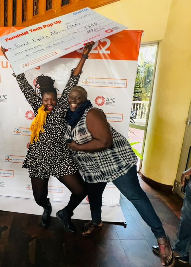 EquityPeriod's tweet photo. 🥁🥁🎉,
We participated in the Feminist Pop Up 2022 event by @wougnet to pitch about the importance of technology in #menstrualhealth advocacy. We were the 1st runners up for a project focused on setting the agenda for menstrual advocacy using digital ethics
#OurVoicesOurFutures https://t.co/jI109n1yFP
