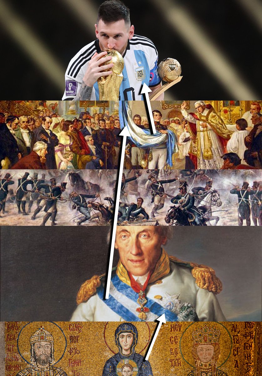 Why does Argentina wear a pale blue and white football kit? It's a story that involves the Byzantine Empire, Renaissance painters, Napoleon, and a revolution...