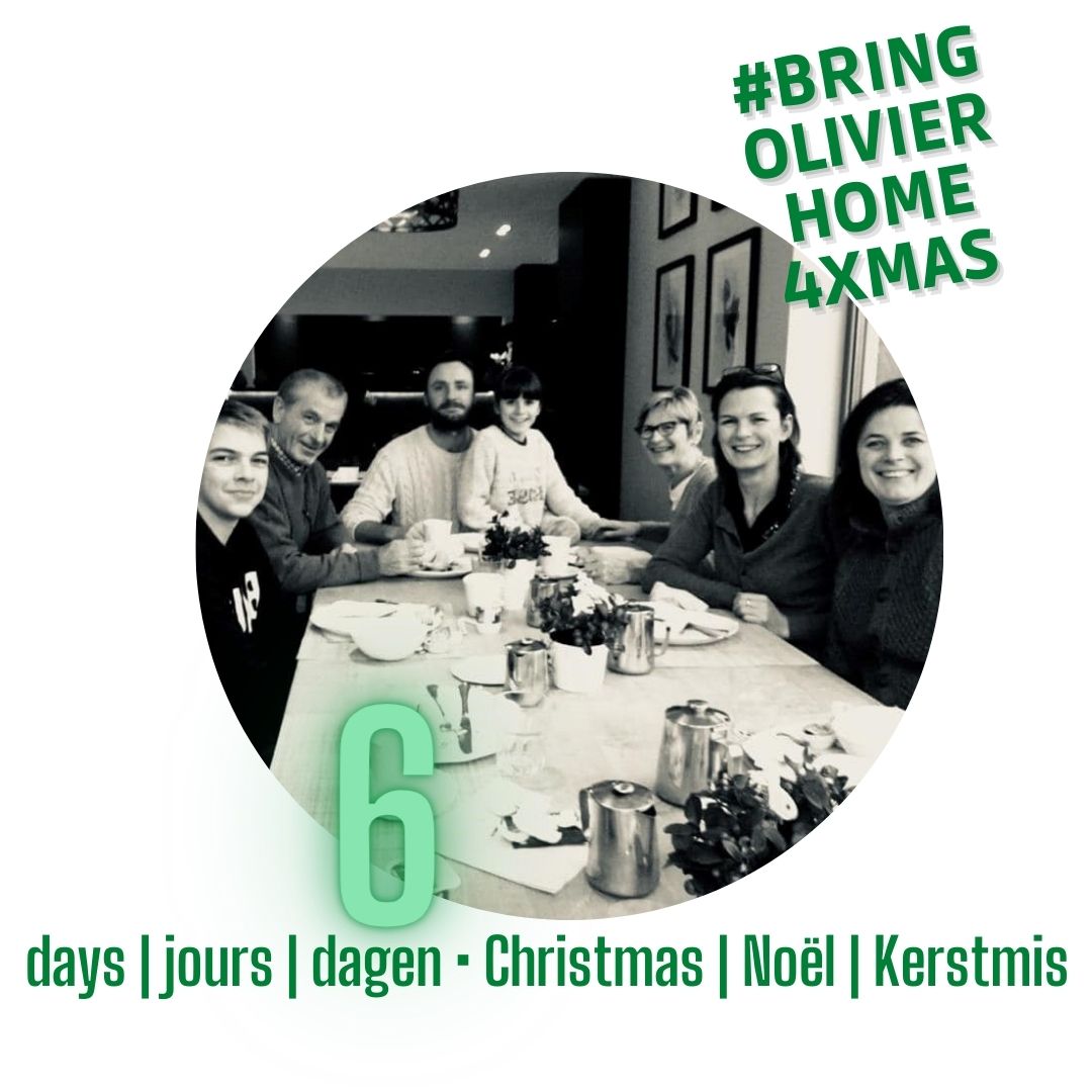 FreeOlivierVDC's tweet photo. D-6 ‘til Christmas 🎄 How would YOU cope surviving in solitary confinement for #299days & more 1 month of #hungerstrike @hadjalahbib @VincentVQ @alexanderdecroo YOU should ACT NOW &
try to #BRINGOLIVIERHOME4XMAS #EndHostageDiplomacy #FREEOLIVIERVANDECASTEELE #Belgium4Olivier https://t.co/NHHvmMjHdZ
