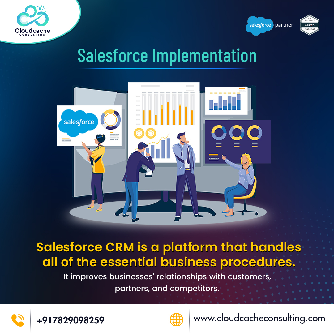 Cloudcachecon's tweet image. #CloudcacheConsulting offers the most effective & result-oriented #SalesforceCRMImplementation services as per business requirements. Our team of experienced #SalesforceImplementationconsultants will guide you in every step of your Salesforce journey.