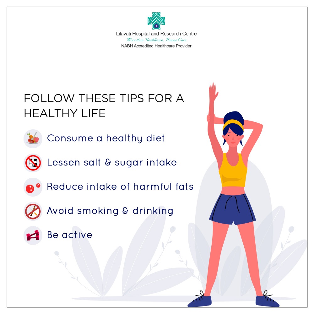 LilavatiHRC's tweet photo. Incorporate these 5 simple tips to lead a healthy, hearty & happy lifestyle.
Follow us for more health tips!
#LilavatiHospital #LilavatiHospitalBandra #TertiaryCareHospital #Mumbai #HealthyLife #HealthyTips #StayHealthy #StayFit #PhysicalActivities #AvoidSmoking #AvoidDrinking https://t.co/frnQ6w1KUQ