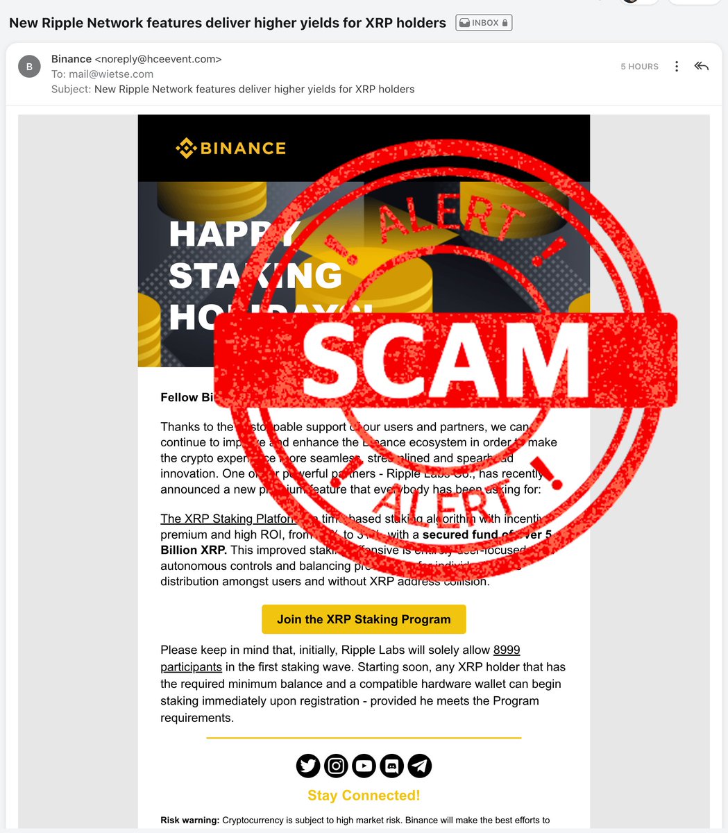 SCAM ALERT!

Please RT. Stay safe out there.