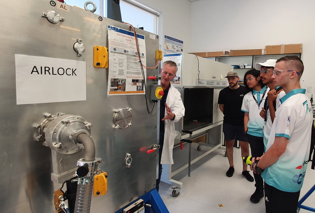 AnffSa's tweet photo. Great to have @Propulsion_2022 from CCC visit who we are mentoring for @F1inSchoolsHQ finals competition. 
They toured our new PEC, @micro_au, @UniSAFII Industry 4.0 Testlab &amp; learned how plasma is created. Excited to be supporting their ambitions to win the World championship! https://t.co/Rgw9v6yf9G