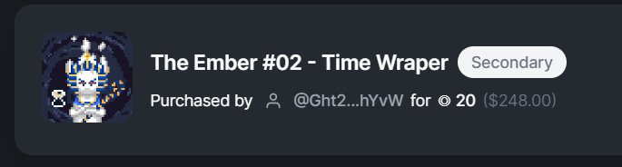 Bangkitha's tweet image. @TheEmberSOL secondary sale 👀 lmk who is this legend, did he want to claim custom matata 🐒