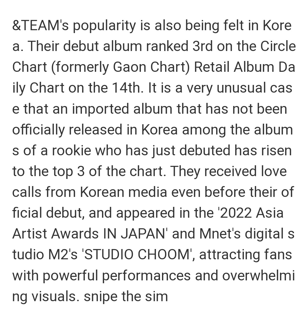 prodkei's tweet photo. &amp;Team topped oricon weekly charts, topped billboard jp charts, are at #1 of viral songs in spotify, held a debut showcase with 10K audience, are in top 3 of korean chart despite of not being promoted there, causing in hybe's stock prize to rise. Yeah I don’t doubt their success https://t.co/vJQKeNzX6z