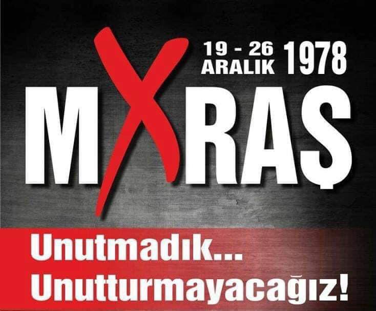 #MaraşKatliamı insanlık suçudur. Türkiye’nin umudu, kardeşliği ve birliğine yönelik bir katliamdır.

Yitirdiğimiz canları saygıyla anıyorum.