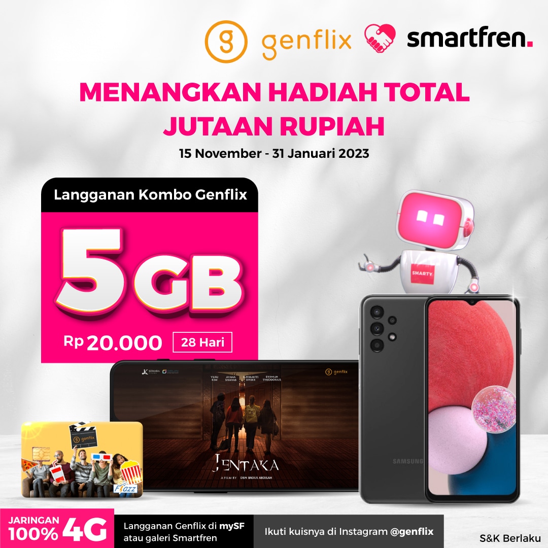 Penasaran sama cerita film yang dibuat Yuri Kim?! 🧐

Yuk, langsung ikuti ceritanya hanya di Genflix! Dapetin juga hadiah menariknya! Yuk
langganan sekarang! 😉👉 bit.ly/3tqAuYL

<a href="/smartfrenworld/">smartfren</a>

#SmartfrenCommunity #UnlimitedBebasWorry #smartfrenpilihanku