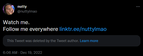 nuttylmao's tweet image. You can delete my tweet, but let's see you delete an image of the tweet mwah ha ha