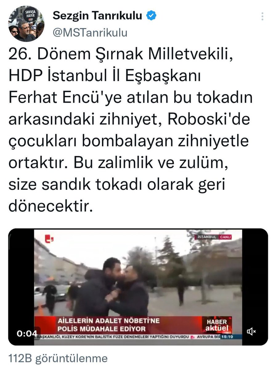 DrDemirdasEn's tweet photo. 6’lı masanın kendisi olmadan 1 hiç olduğunu bilen HDP/PKK, daha da cür’etleniyor.
Sonra CHP’liler can havliyle HDP/PKK’nın imdadına koşuyor.
Koştukça da CHP, PKK’nın ta kendisi oluyor.
Polisi tahrik eden mahluk bu.
İşte bunlar 🇹🇷’yi idare etmeye namzet!
#PolisiminYanındayım https://t.co/DsH7HqP4p7