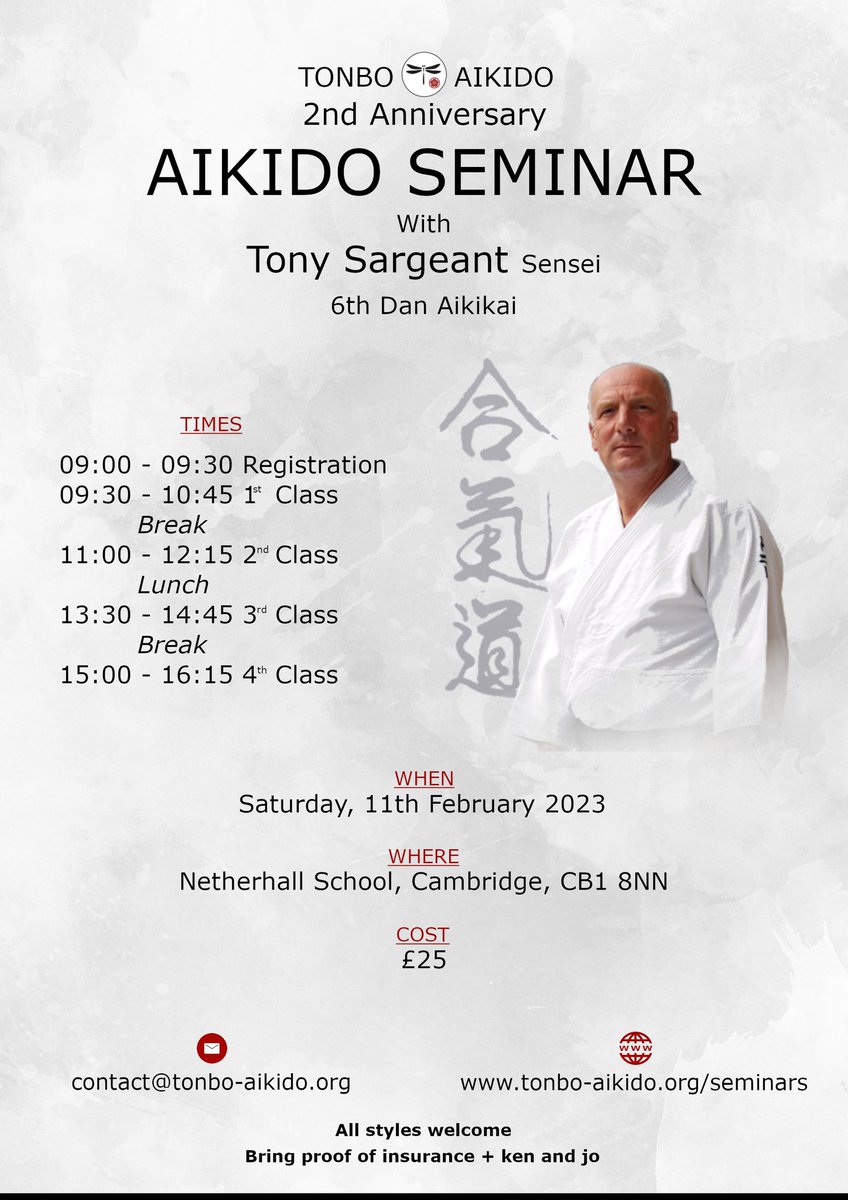 TonboUk's tweet photo. A great way to start 2023 with Sensei Tony Sargeant's Seminar. All welcome 🙂 https://t.co/IgP6ByIcu2