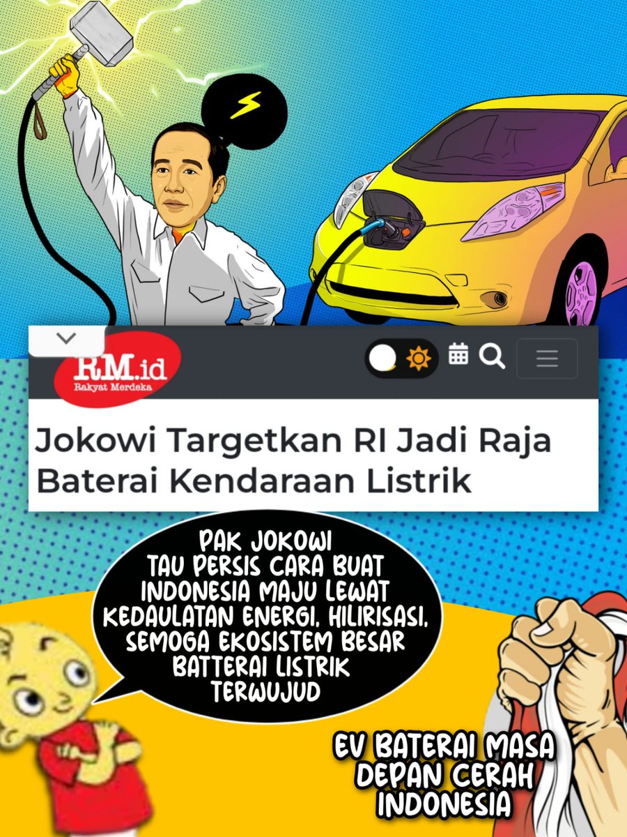 Yuk bisa yuk EV baterai masa depan cerah Indonesia
#RajaBaterai
Kendaraan Listrik Dunia