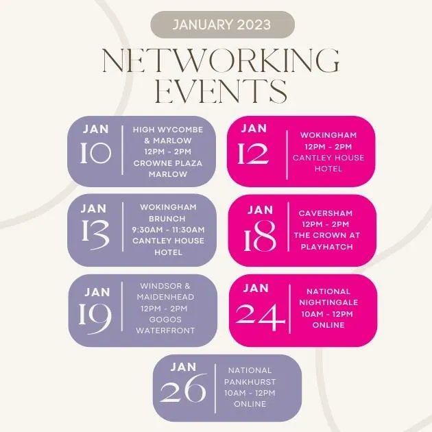 SarahvanDort's tweet photo. Kick off the new year networking with WIBN - make sure you book ASAP to ensure your professional category is available for your chosen group.  

Here is a reminder of the meetings in January!  

Click on the link to book or for more information: https://t.co/mePOz6elMl https://t.co/VldxPWMaDe