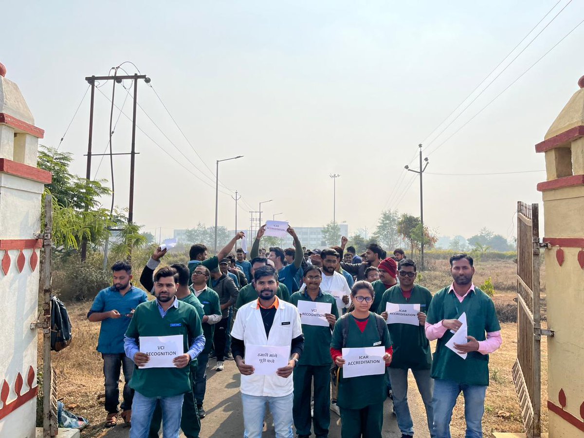 Keshav Sharma🦦 (@jr_allmight22) on Twitter photo #BHUWantVCIRecognition FVAS BHU still not recognised & accredited by @vci <a href="/icarindia/">Indian Council of Agricultural Research.</a>.
Teaching and non teaching posts and other VCI demands are not fulfilled yet. So we are on strike from today till any positive response from <a href="/VCofficeBHU/">VC-BHU</a> <a href="/directoragbhu/">Director (Agriculture) BHU</a> <a href="/drsanjeevbalyan/">Dr. Sanjeev Balyan</a> <a href="/PRupala/">Parshottam Rupala</a> #BHUWantVCIRecognition FVAS BHU still not recognised & accredited by @vci <a href="/icarindia/">Indian Council of Agricultural Research.</a>.
Teaching and non teaching posts and other VCI demands are not fulfilled yet. So we are on strike from today till any positive response from <a href="/VCofficeBHU/">VC-BHU</a> <a href="/directoragbhu/">Director (Agriculture) BHU</a> <a href="/drsanjeevbalyan/">Dr. Sanjeev Balyan</a> <a href="/PRupala/">Parshottam Rupala</a>