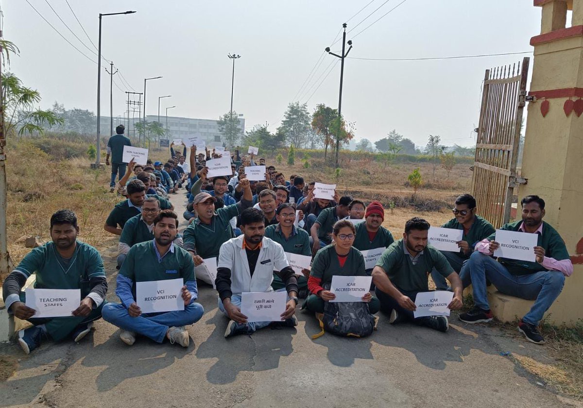 #BHUWantVCIRecognition FVAS BHU still not recognised &amp; accredited by <a href="/vci/">thomas duffy</a> <a href="/icarindia/">Indian Council of Agricultural Research.</a>.
Teaching and non teaching posts and other VCI demands are not fulfilled yet. So we are on strike from today till any positive response from <a href="/VCofficeBHU/">VC-BHU</a> <a href="/directoragbhu/">Director (Agriculture) BHU</a> <a href="/drsanjeevbalyan/">Dr. Sanjeev Balyan</a> <a href="/PRupala/">Parshottam Rupala</a>