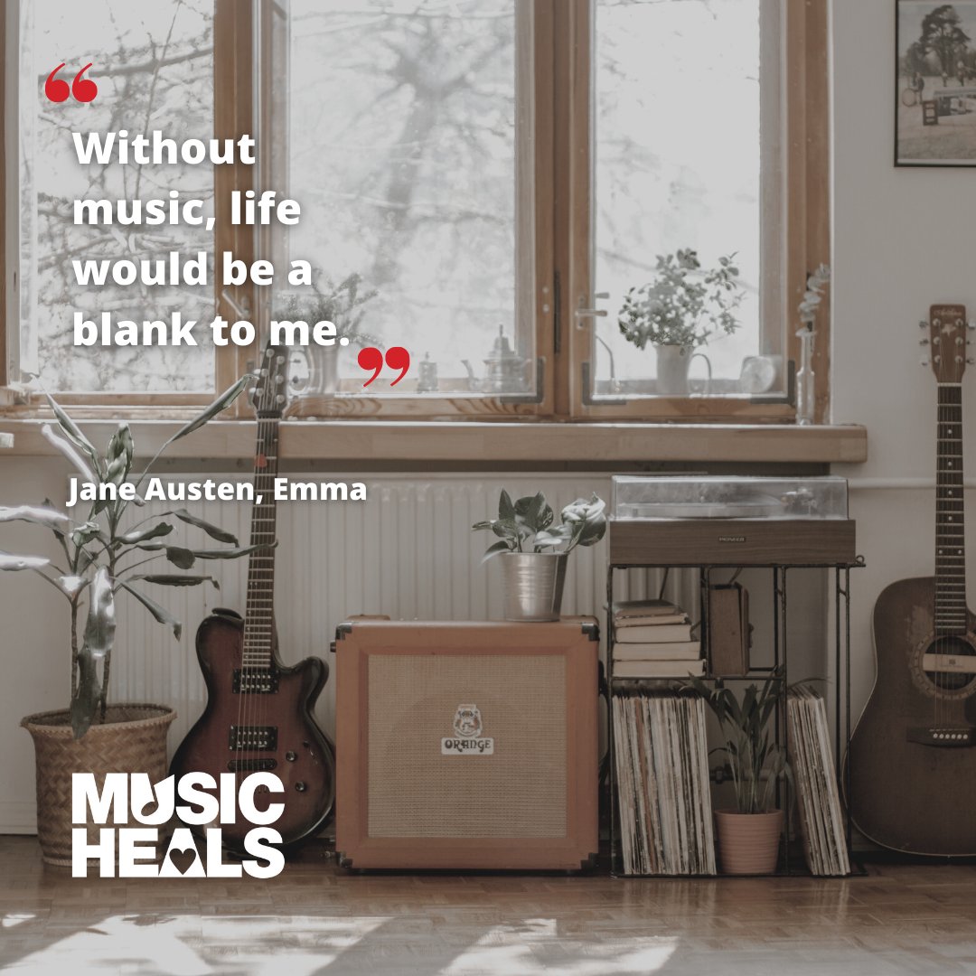 We can't imagine a world without music in it. The effect music has on us is tremendous and life without music would be so... empty.  

#musicheals #powerofmusic #favouritemusic #favouritesong #musicquotes #janeausten