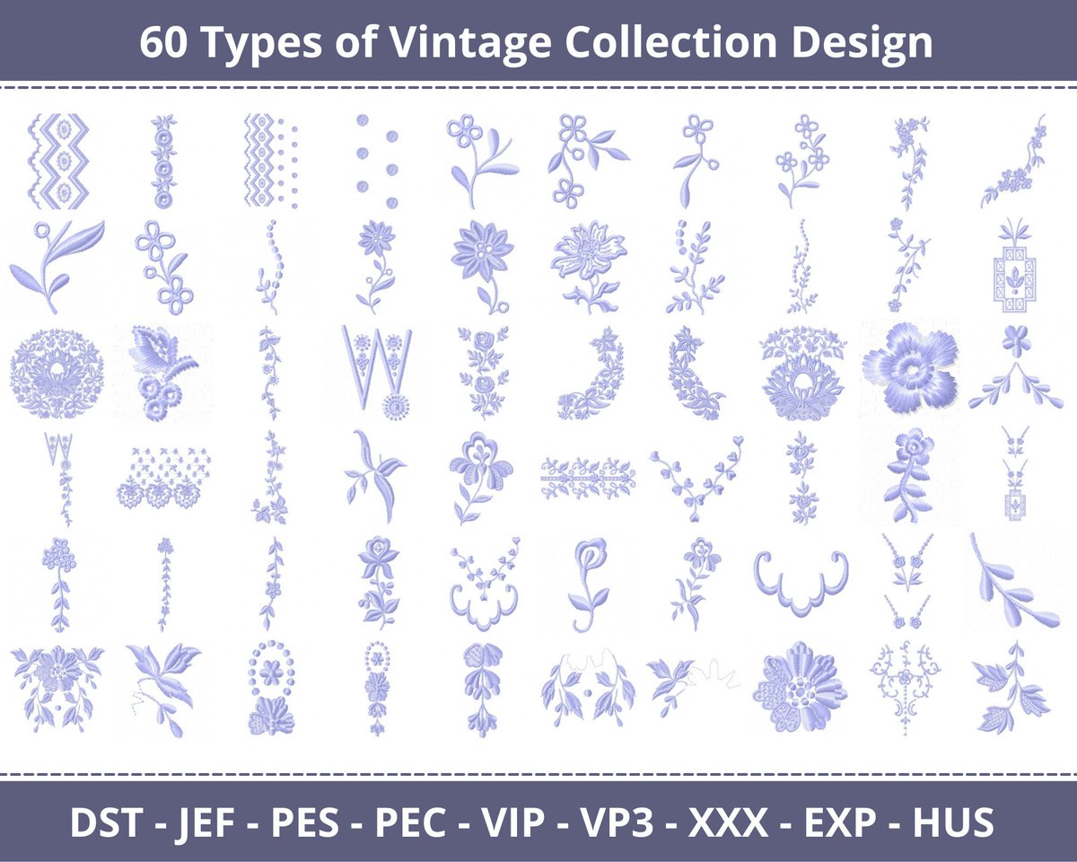 ZoomEmbroidery's tweet photo. Excited to share the latest addition to my #etsy shop: Multipurpose Vintage Flower Elements Collection - Machine Embroidery Designs - 60 Types - Instant Download https://t.co/RfEwfu310K #embroidery #vintageflower #flowers #floral #floralembroidery #floraldesigns #flowe https://t.co/52qTujct8H