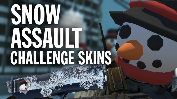 FireZoneVR's tweet photo. FireZone's Holiday Update is live until January 3rd! Hop in and take out the snowmen in true Ohio X-mas style to unlock a special holiday camo and player skin for FirePass owners. https://t.co/k28CSM1IAT