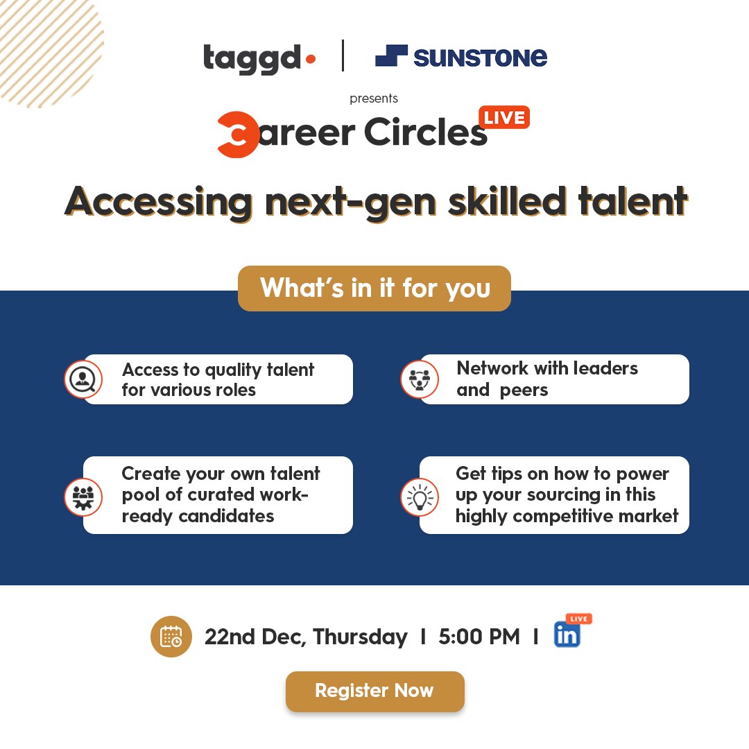 Join the upcoming episode of Career Circles LIVE and learn how to access untapped talent and hire efficiently. 

Register now: bit.ly/3iWgtYj

#career #recruitment #HR #recruitmentindustry #recruiters #hiringtrends #gettaggd #jobs #CareerCircles #buildthefuture #Hiring