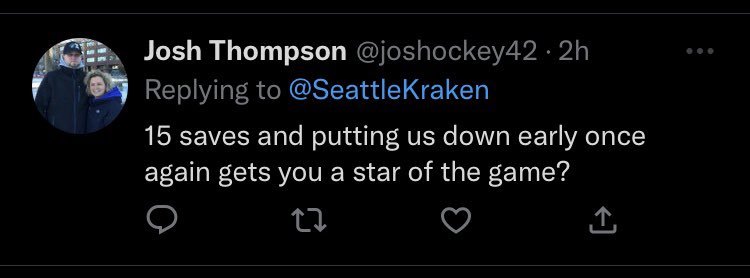32KrewCapt's tweet photo. Ain’t no way this “hockey” guy putting a 5 on 3 PP goal + a PP rebounder on Grubauer. #HighlightWatcher https://t.co/gouHJiV9VK