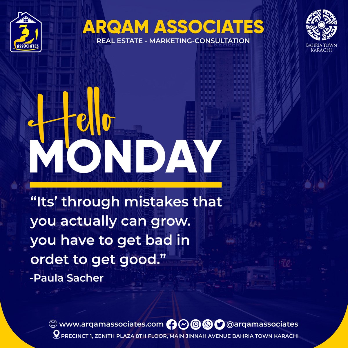 arqamassociate's tweet photo. “𝐈𝐭𝐬’ 𝐭𝐡𝐫𝐨𝐮𝐠𝐡 𝐦𝐢𝐬𝐭𝐚𝐤𝐞𝐬 𝐭𝐡𝐚𝐭 𝐲𝐨𝐮 𝐚𝐜𝐭𝐮𝐚𝐥𝐥𝐲 𝐜𝐚𝐧 𝐠𝐫𝐨𝐰.
𝐲𝐨𝐮 𝐡𝐚𝐯𝐞 𝐭𝐨 𝐠𝐞𝐭 𝐛𝐚𝐝 𝐢𝐧 𝐨𝐫𝐝𝐞𝐭 𝐭𝐨 𝐠𝐞𝐭 𝐠𝐨𝐨𝐝.”
#MondayMotivation
A𝐫𝐪𝐚𝐦 𝐀𝐬𝐬𝐨𝐜𝐢𝐚𝐭𝐞𝐬
𝐀𝐫𝐪𝐚𝐦 𝐄𝐬𝐭𝐚𝐭𝐞 &amp; 𝐁𝐮𝐢𝐥𝐝𝐞𝐫𝐬
#motivationmonday https://t.co/0cT4CEuymL