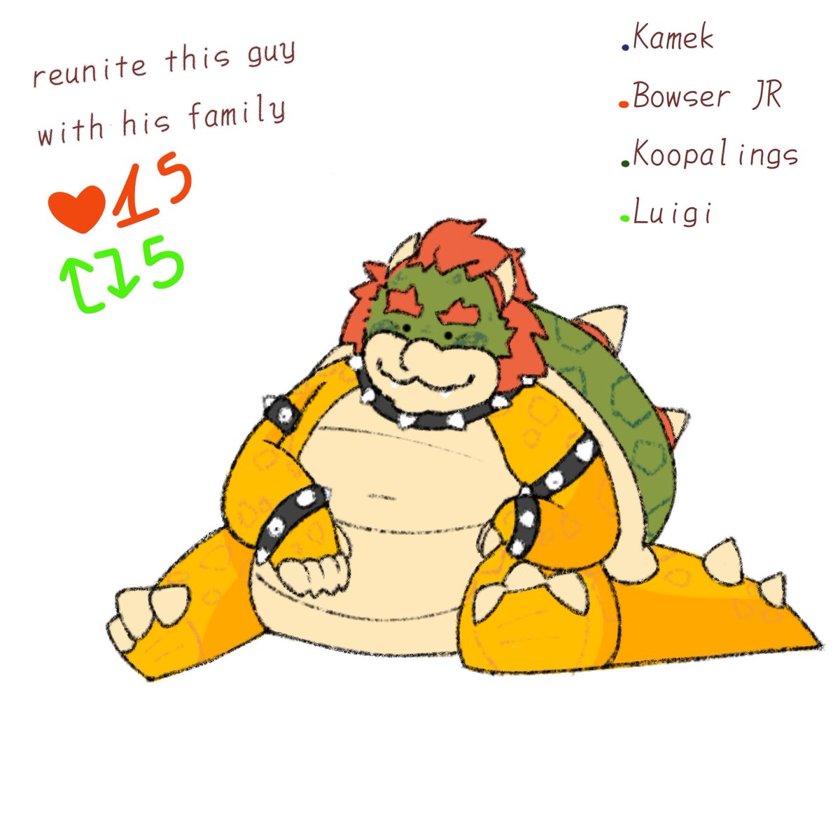 pavsy__'s tweet photo. Let's reunite him with his family 💚
#mariomovie #bowuigi #bowser https://t.co/AZCNM2p8k3
