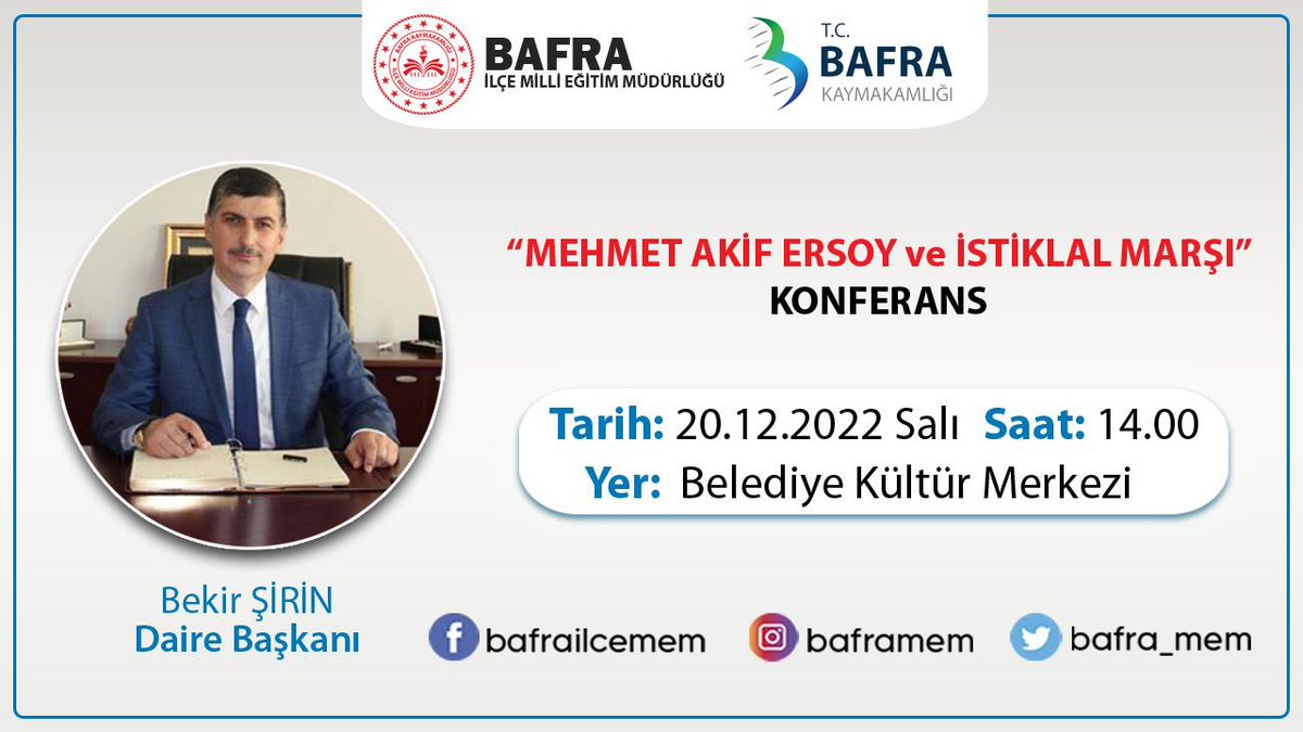 mehmetalikatip1's tweet photo. Bakanlığımız Öğretmen Yetiştirme ve Geliştirme Genel Müdürlüğü Öğretmen Yeterlikleri ve Yükseköğretim Kurumları ile İlişkiler Daire Başkanımız @sirinbekir sunumu ile “Mehmet Akif ERSOY ve İstiklal Marşı”…
@bafra_mem @samsunmem @muratagar60 @tcmeb https://t.co/PTGBvMOF2t
