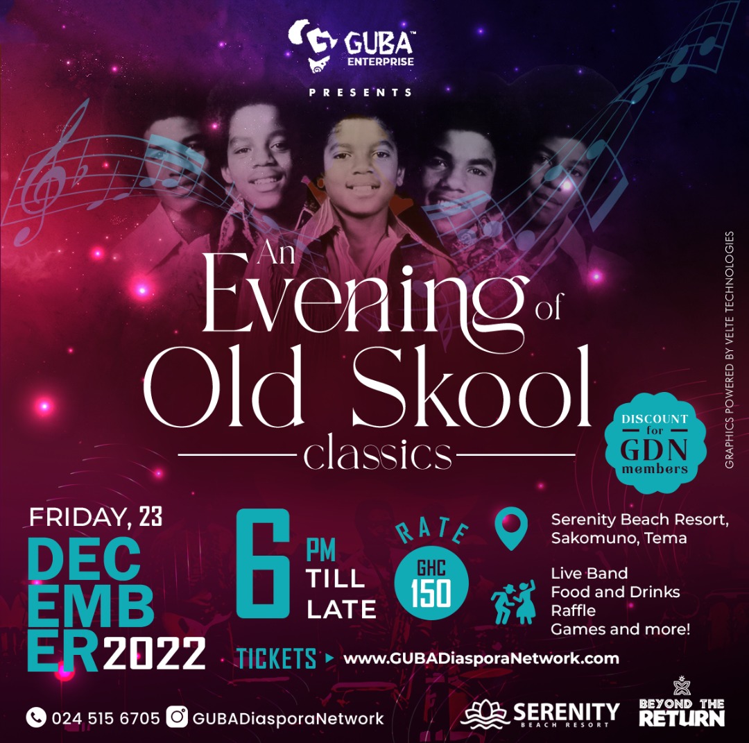 beyondthereturn's tweet photo. An Evening of Skool Classics: 23rd December
Live band, DJ, cocktails & more by the beach listening to Ghanaian & International tunes from the #BackInDaDay! Come wearing outfits to #RockYourEra whether it's 60s or 90s this event is for the love old Skool classics
#beyondthereturn https://t.co/i1HOeaxq6j