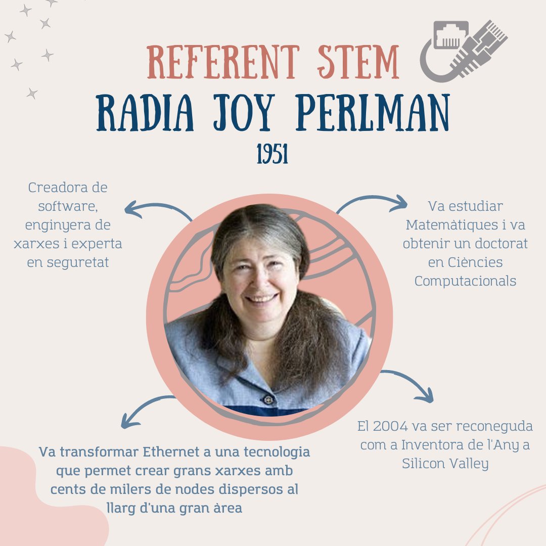 centre_bit's tweet photo. Ahir va complir 71 anys la Radia Joy Perlman, coneguda com la mare de l'Internet #ReferentSTEM #DonesSTEM https://t.co/yg3ct5JT1d