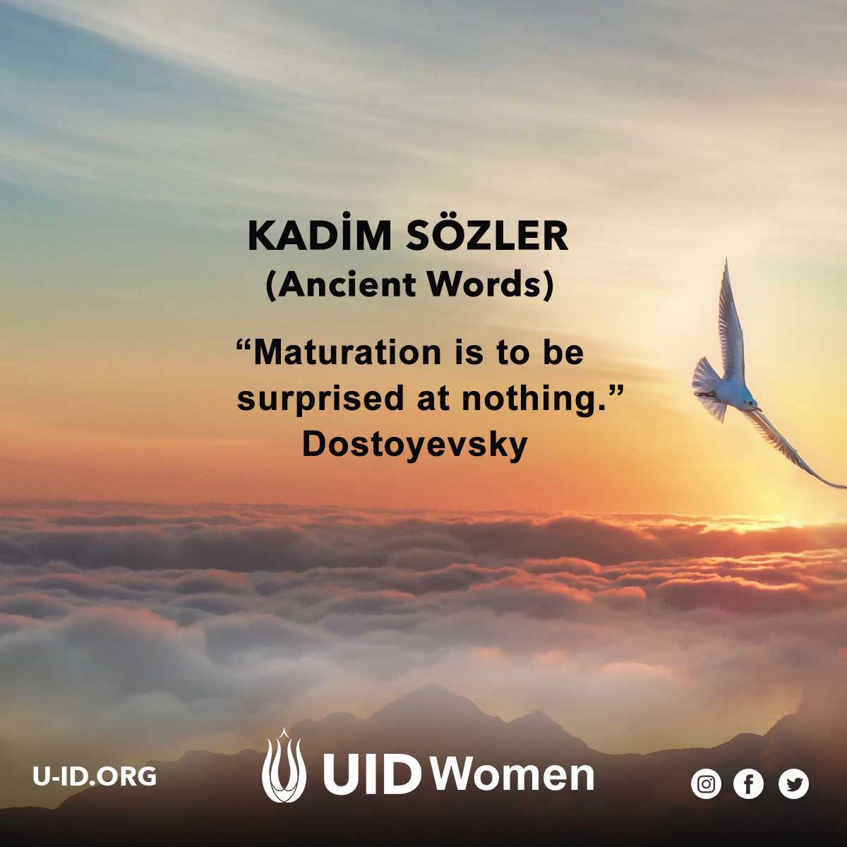 u_i_dwomenhq's tweet photo. ”Olgunlaşmak,hiçbir şeye şaşırmamaktır.”
Dostoyevski
#UIDWomen
#KadimSözler
#Dostoyewski
#Dostoyevsky https://t.co/jhZwJpYER6
