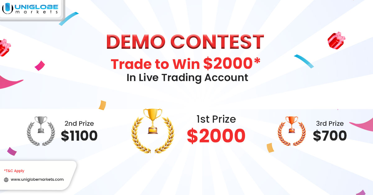 UniglobeMarkets's tweet photo. Join the Biggest Demo Contest of 2022-23 and get a chance to win upto $2000 in your live Trading account.

Participate now 🌐https://t.co/OV93IHIttO

#democontest #demotrading #Forexdemo #learntotrade https://t.co/nY9SdT8OSU