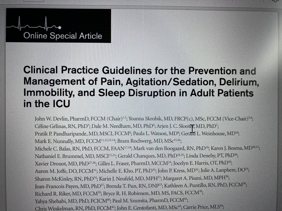 Summarising the 2018 PADIS guidelines for our junior ICU OTs to support an educational foundation to build on. @devlinpharmd <a href="/YoannaSkrobik/">Yoanna Skrobik</a> still a very important piece of work for the whole MDT. #icurehab <a href="/CriticalCareOT/">Critical Care Occupational Therapist</a>