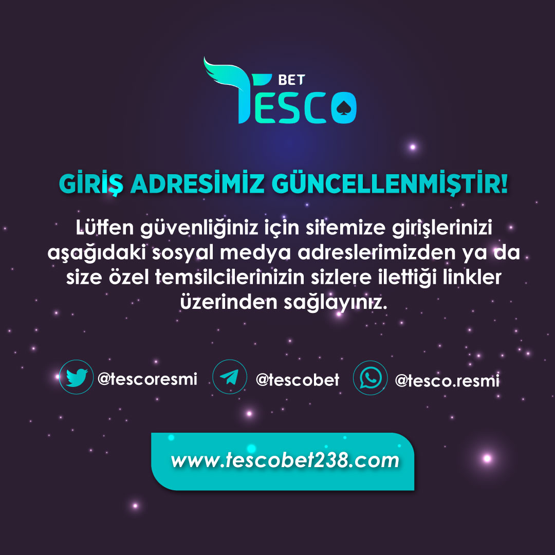 Giriş adresimiz tescobet238.com olarak güncellenmiştir📣 

🚀Her Zaman Güncel Giriş Adresi İçin
👉 heylink.me/tescobet

Lütfen resmi hesaplarımız ve temsilcilerimizin sizlere ilettiği linkler dışındaki güncel giriş adreslerine tıklamayınız