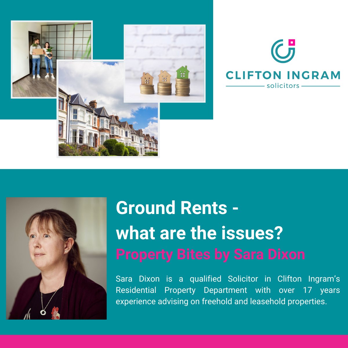 Do you own a leasehold property? Take a look at our latest edition of Property Bites where Sara Dixon provides useful information about what you need to know.

cliftoningram.co.uk/news/latest-ne…