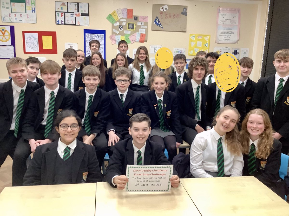 Sullivan Upper Maths (@sullivan_maths) on Twitter photo Our <a href="/SparxMaths/">SparxMaths</a> Christmas Challenge 🎅🎄has ended. 10A were the winning class amassing an amazing 93038 points in 2 weeks! 👏👏👏👏
2nd were 10E with 64385 points and 3rd 8B with 41036 points.
Well done to everyone for working hard <a href="/sullivan_upper/">Sullivan Upper School</a> Our <a href="/SparxMaths/">SparxMaths</a> Christmas Challenge 🎅🎄has ended. 10A were the winning class amassing an amazing 93038 points in 2 weeks! 👏👏👏👏
2nd were 10E with 64385 points and 3rd 8B with 41036 points.
Well done to everyone for working hard <a href="/sullivan_upper/">Sullivan Upper School</a>