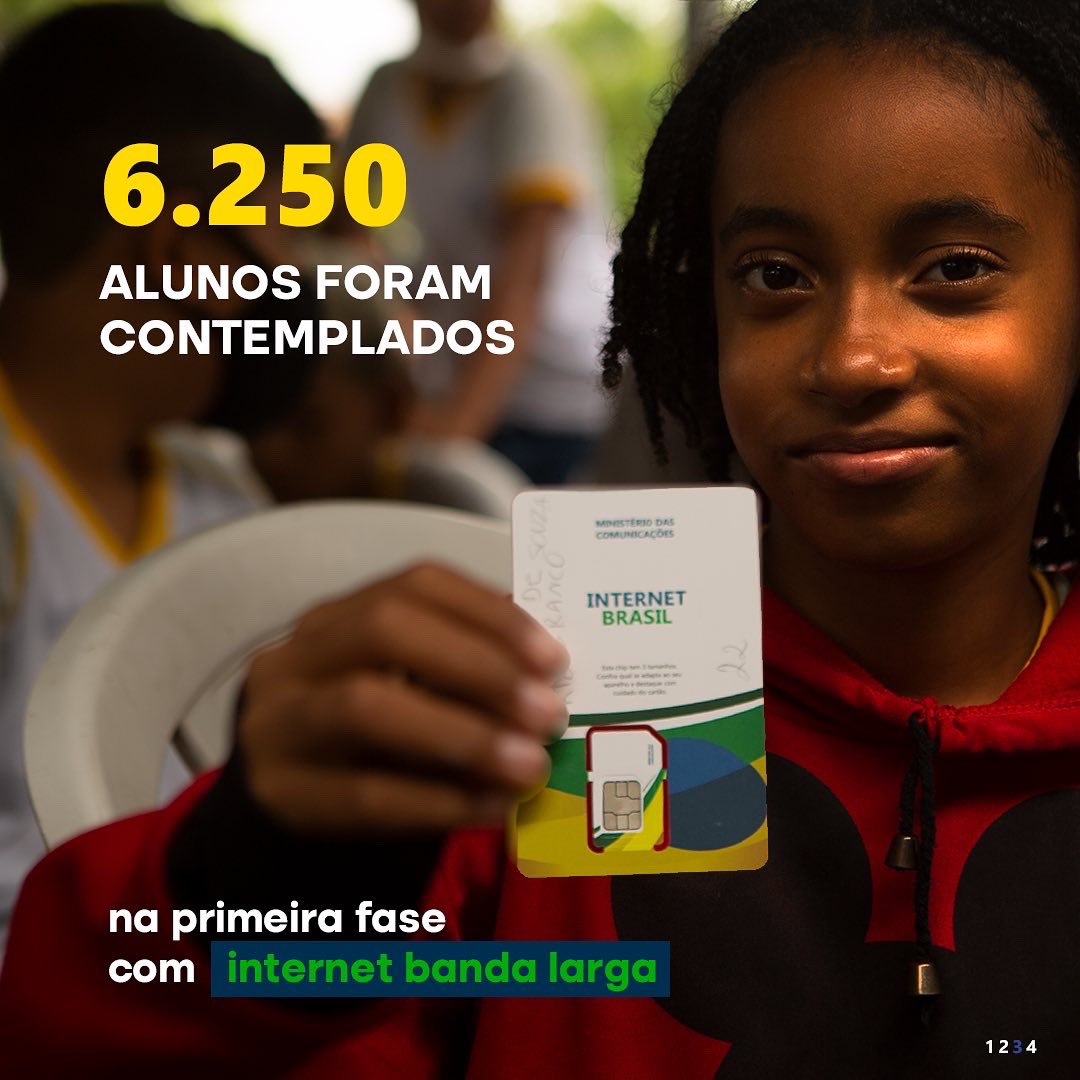 fabiofaria's tweet image. O programa Internet Brasil, criado pelo Gov. @jairbolsonaro, oferece conexão aos estudantes de escolas públicas. Eles recebem um chip com 20GB de internet banda larga e podem estudar com o uso da internet.

Legado do nosso governo. Queremos um Brasil conectado! 🇧🇷🇧🇷🇧🇷