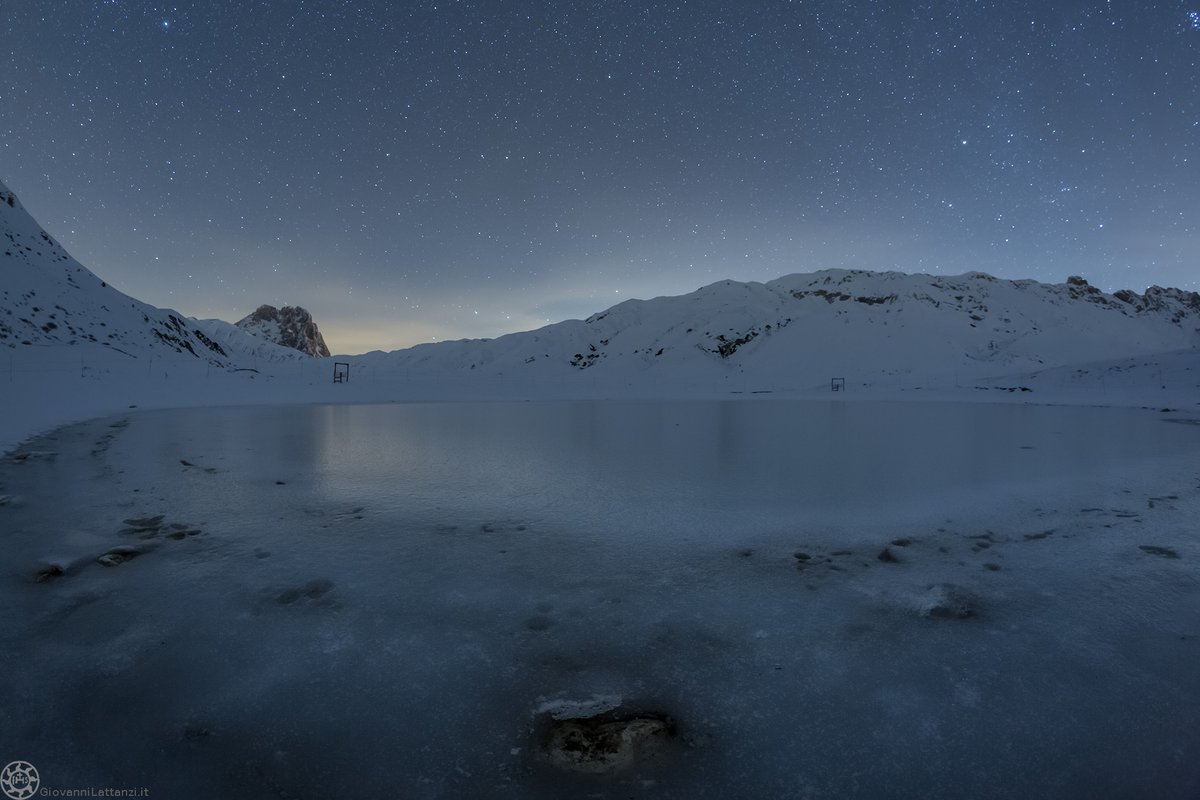 GioAlbLat's tweet photo. Italy, Campo Imperatore plateau in a winter night, Pietranzoni lake frozen as ice mirror. Stacking a sequence of shots from tripod with Samyang fisheye 12mm.
#fotografia #photography
#nightpics #nightsky
#starshooting
#abruzzo
#gransasso
#snowlandscape #frozenlake https://t.co/9Z0nFkv05p