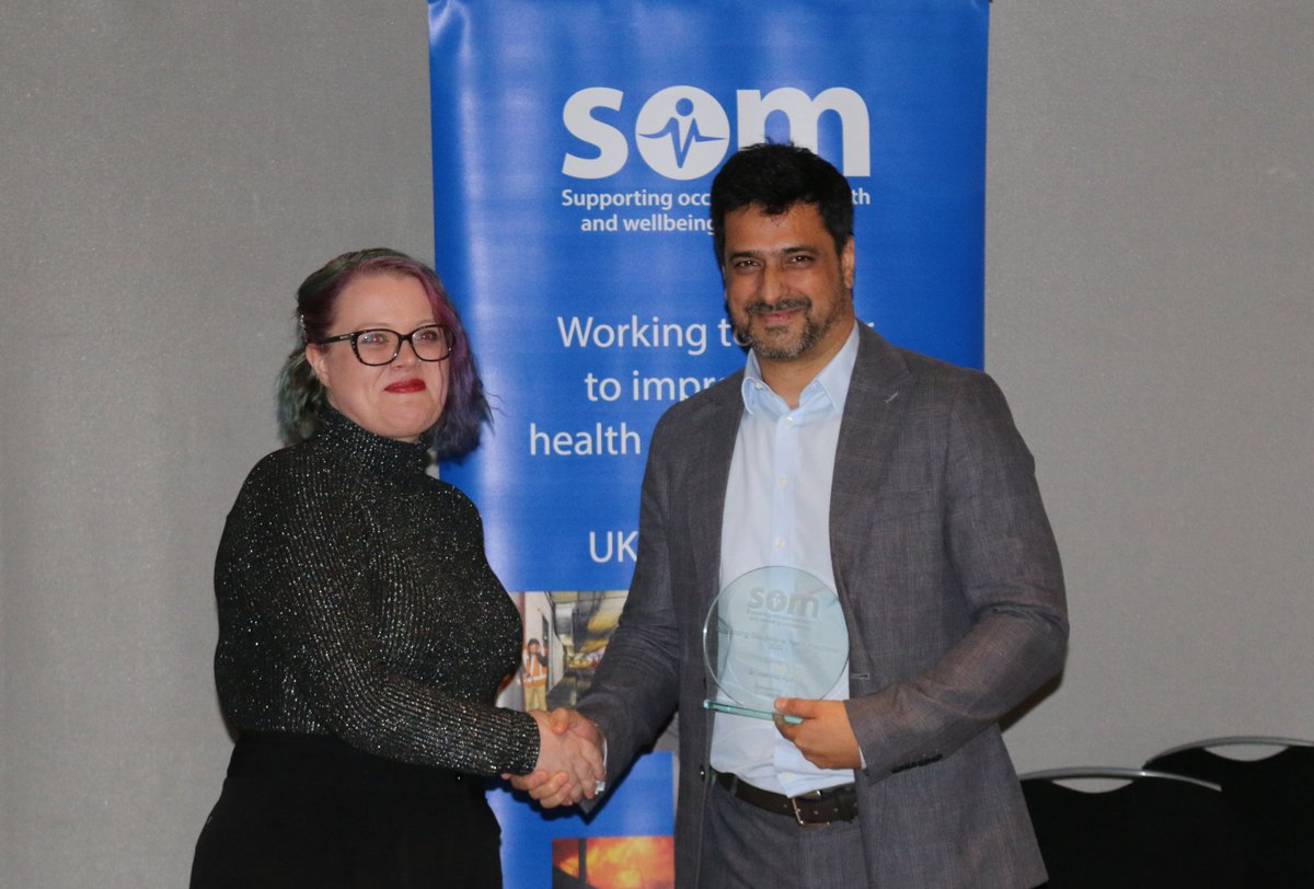 The SOM 2022 Outstanding Occupational Health Practitioner award sponsored by @OHMedical went to @Masood_Aga and highly commended was @fauzi_begum - congratulations to two very deserving doctors! #occupationalhealth #occupationalmedicine @SWBHnhs @swbohw