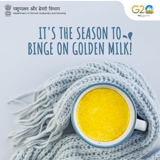 Dept_of_AHD's tweet photo. 🌟 Golden Milk, Golden Benefits! 🌟

😋 Indulge in the healthful goodness of #HaldiDoodh, and keep yourself safe from seasonal illnesses.

#DairyIndia #Dairy #Milk #GoldenMilk #DelicouslyDairy #Winter https://t.co/LcYTxQC4gh