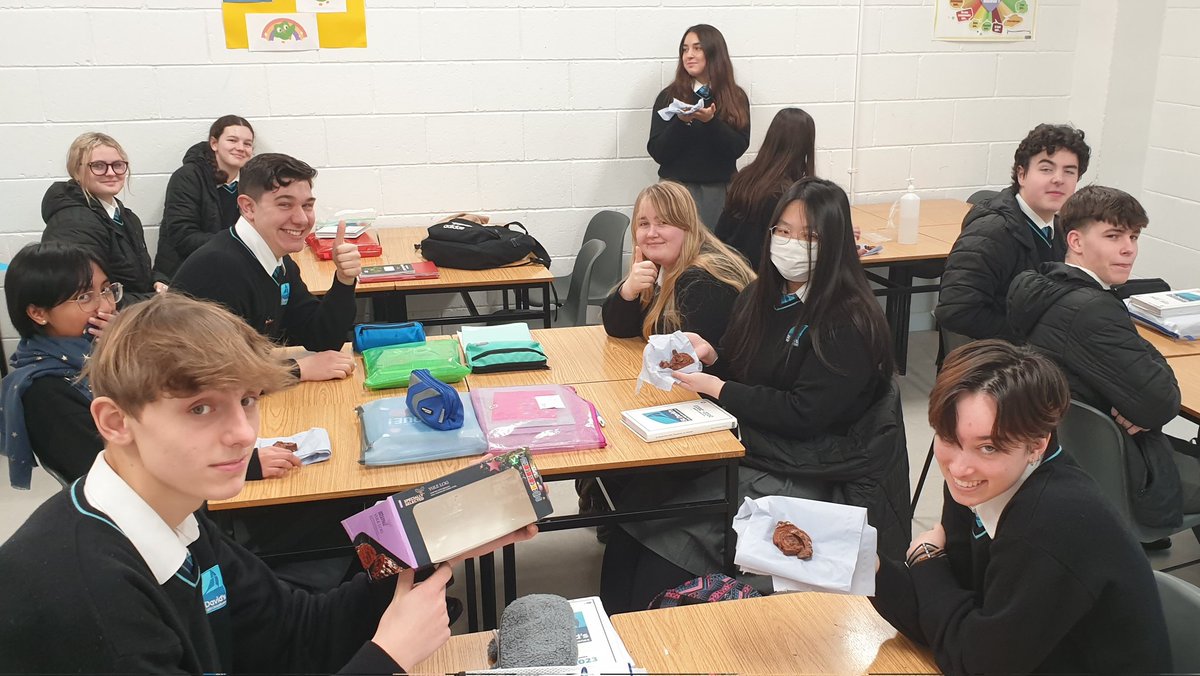 odowd_bryan's tweet photo. @StDavidsSS 5th year French enjoying eating and learning about the famous bûche de Noël (Yule log) this morning 🎄🎄🎄🦌🎊 https://t.co/2Pe83PavnZ