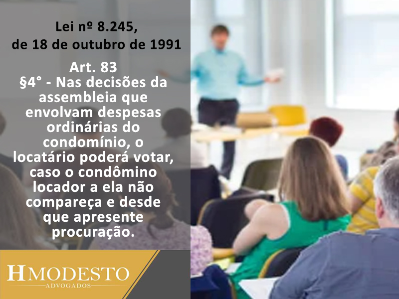 HmodestoA's tweet photo. Essa é uma dúvida constante em todo os condomínios. Por isto, é importante que a administração entenda muito bem sobre a legislação condominial e os instrumentos regulatórios.

#HModestoAdvogados #Direito #Advogados #Lei8245 #AssembleiaGeral #Votação #Locador #Inquilino https://t.co/5WYPootG8J