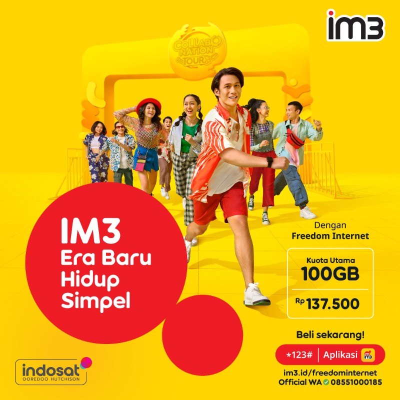 indosatim3's tweet photo. Mari mulai Era Baru hidup kita, layaknya momen baru pertama kali!

Dengan #FreedomInternet 100GB kamu bisa memulai #EraBaruHidupSimpel versi terbaikmu. Aktifkan sekarang!
