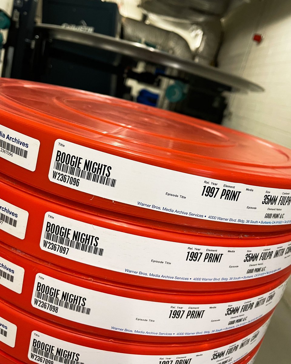 It’s here! 🎞️ All 8 glorious reels of #boogienights on 35mm @LightHouseD7 Dec 31st 📽️ #35mmfilm #filmprint #projectionbooth #projectionist #filmprojection #lighthousecinema #paulthomasanderson