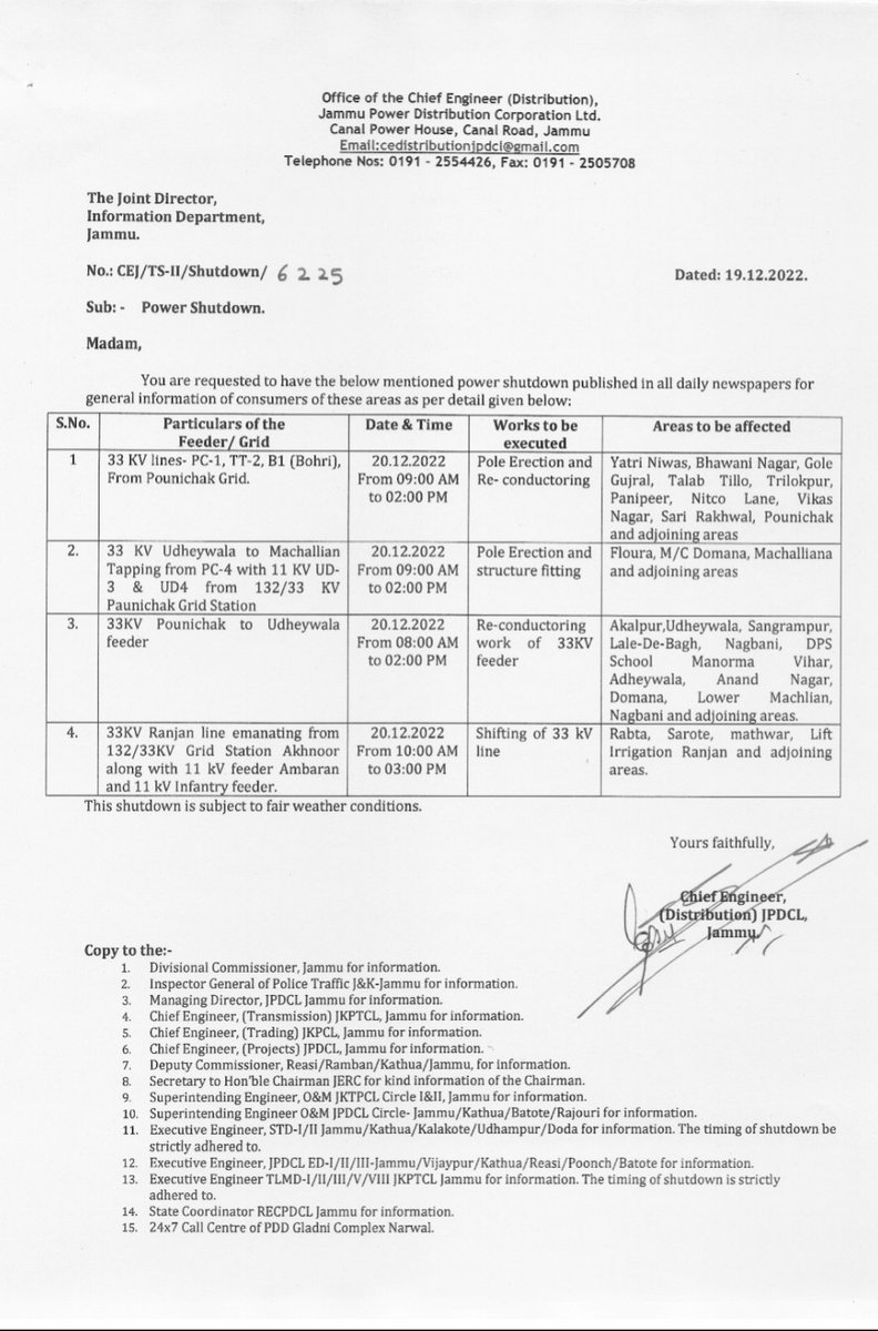 Jammu Power DISCOM tweet media