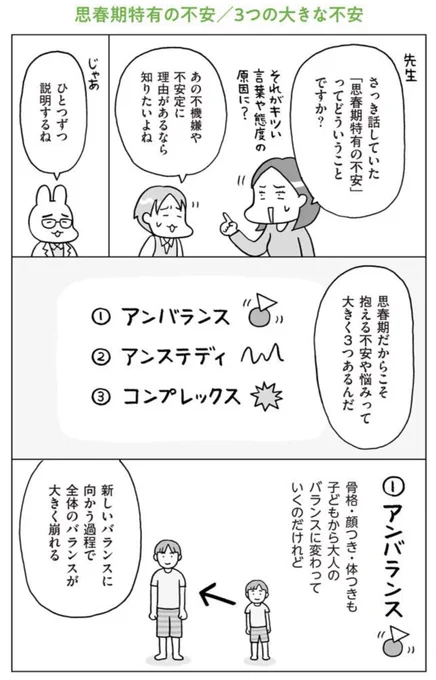 『おうち性教育はじめます 思春期と家族編』試し読み 第10話

今回は
【アンバランス・アンステディ・コンプレックス】についてのお話です。

娘が「パパ気持ち悪い」親が見守りたい思春期の3つの心
(1/2) 