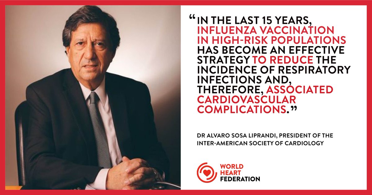 worldheartfed's tweet photo. The significant role of medical professionals in vaccination decision-making is often underestimated, explains Dr Alvaro Sosa Liprandi, president of @SIAC_cardio.
Learn more about #influenza vaccination and #CVD: https://t.co/eugGJfmWiH
#UseHeartToStopFlu #ProtectionBeyondFlu https://t.co/swrfLKbNzB