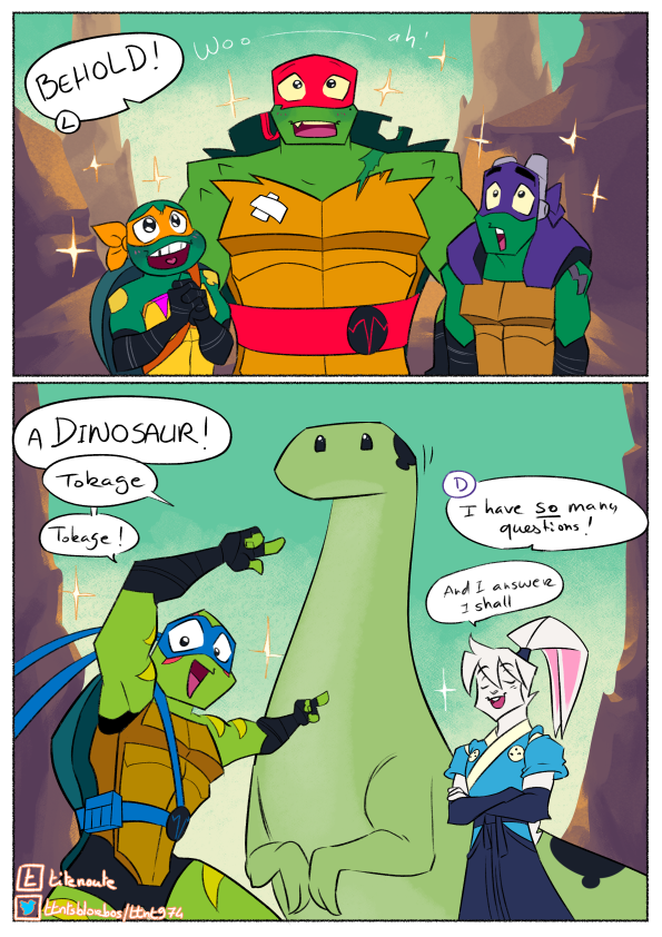 ttntsblorbos's tweet photo. Somewhere in Hidden City's outskirts...
*Insert Jurassic Park's theme in the background*
1/?
(I have no idea when I'll update ¯\_(ツ)_/¯ )
#rottmnt #rottmntfanart #rottmntfancomic #UsagiYojimbo #RiseoftheTMNT #RiseSeason3 #SaveRiseoftheTMNT https://t.co/tw4YmWo2lk