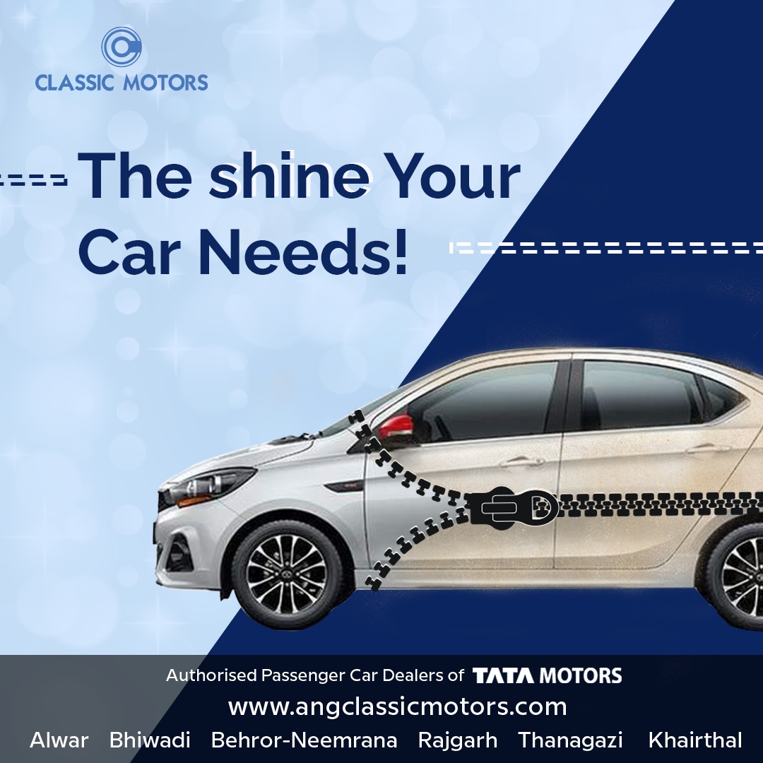 Our #3mcarcare solution ensures a long-lasting shine to your car. 

#classicmotors #tatamotors #tatamotorscars #tatamotorspassengervehicles #holiday #holidayseason #holidays #christmas #newyear #thanagazi #khairthal #tatacars #carcare #carwash #carshine