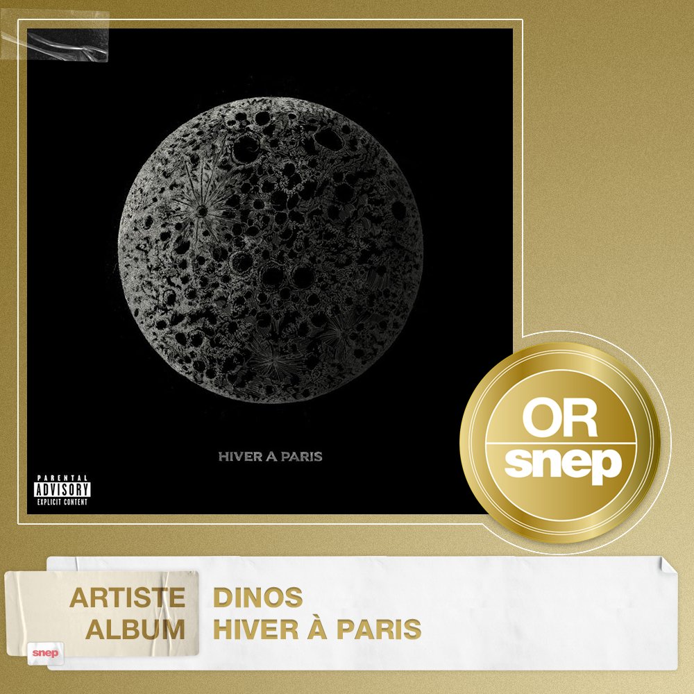 L'album « Hiver à Paris » de Dinos est certifié Or ! 📀

50 000 équivalents ventes 📈

Bravo ! 👏