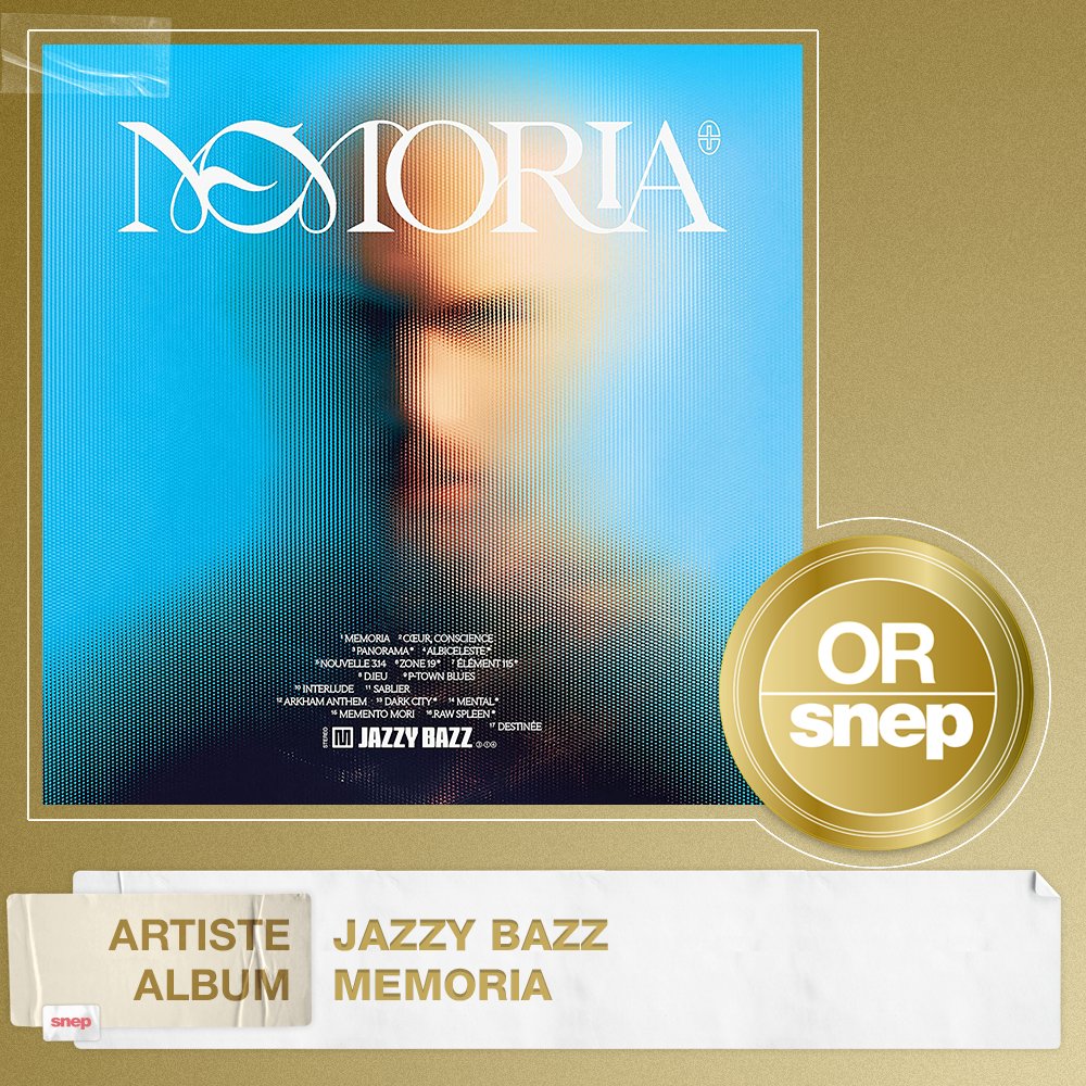 L'album « Memoria » de Jazzy Bazz est certifié Or ! 📀

50 000 équivalents ventes 📈

Bravo ! 👏